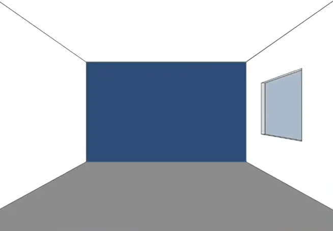 single wall in blue color