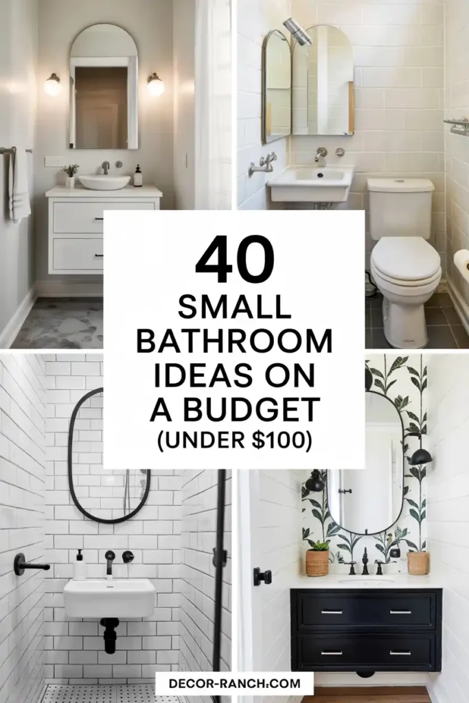 40 Small Bathroom Ideas On A Budget (Under $100)