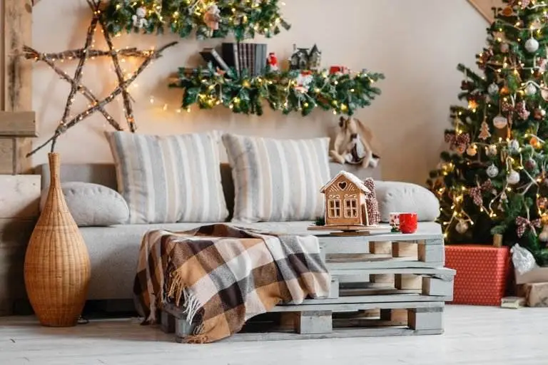 Christmas living room decoration