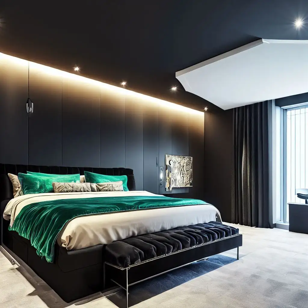 black luxury bedroom