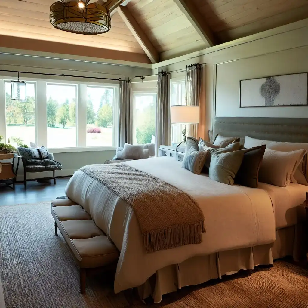 farmhouse luxury bedroom.