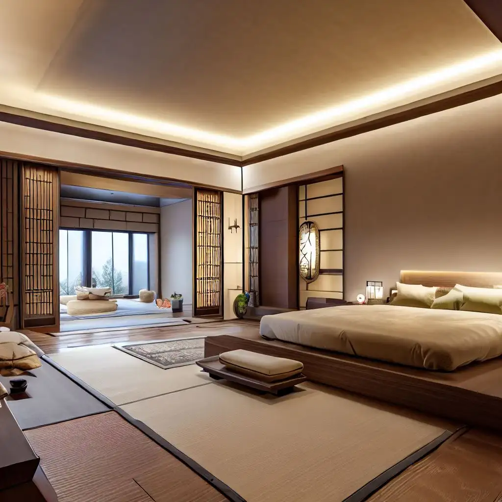 japandi style luxury bedroom