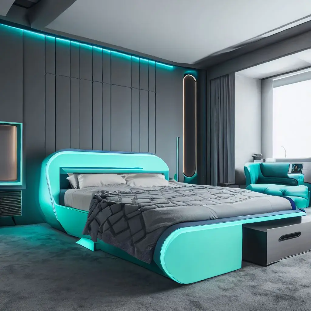 luxury bedroom with smart bed