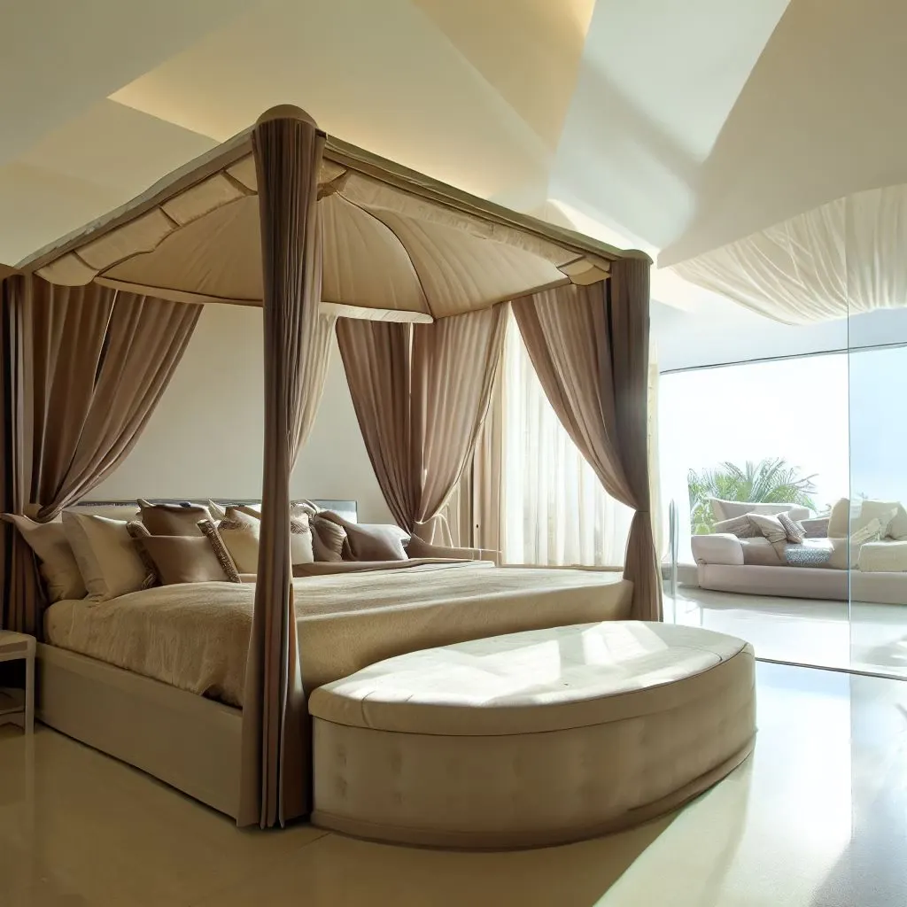 luxury bedroom with canopy bed