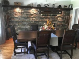 Stone accent wall
