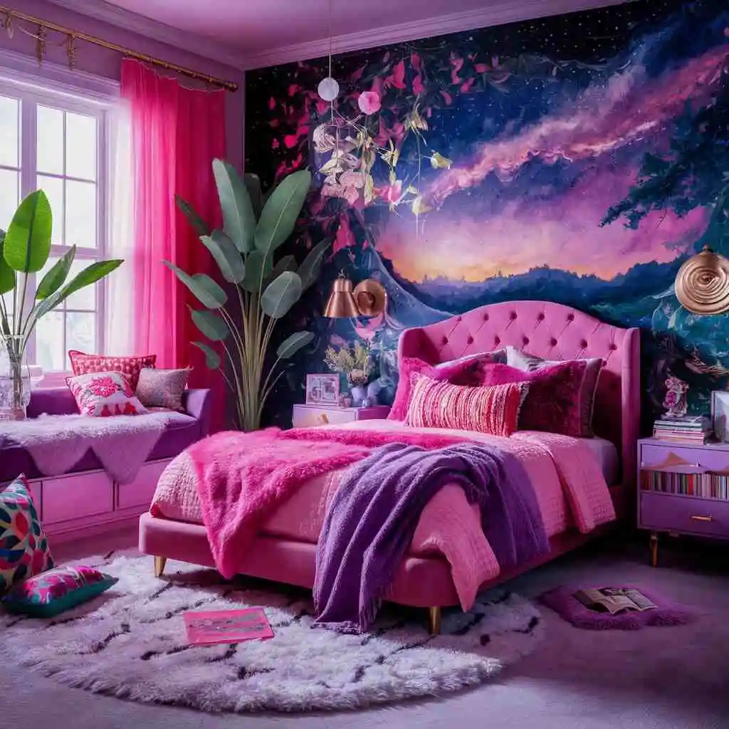 pink and purple pink bedroom ideas