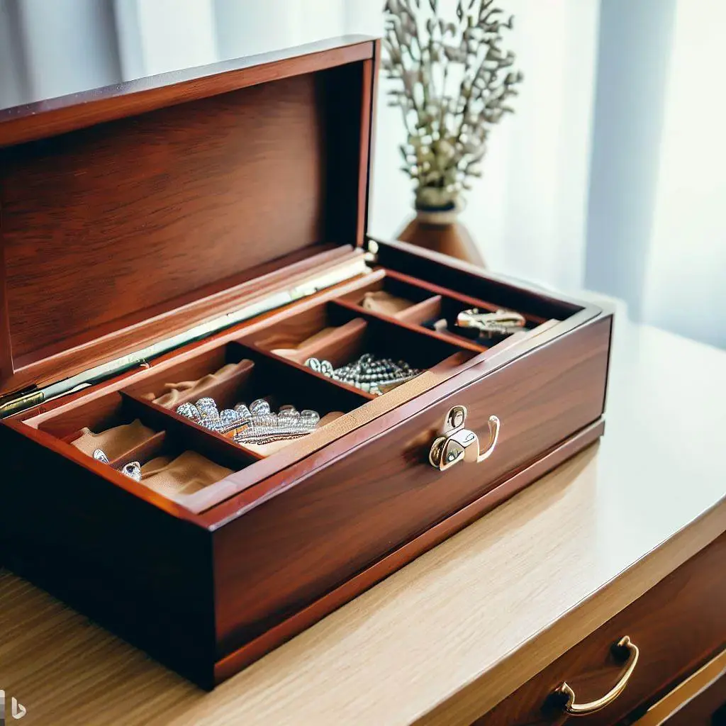 rustic bedroom wooden jeweler box