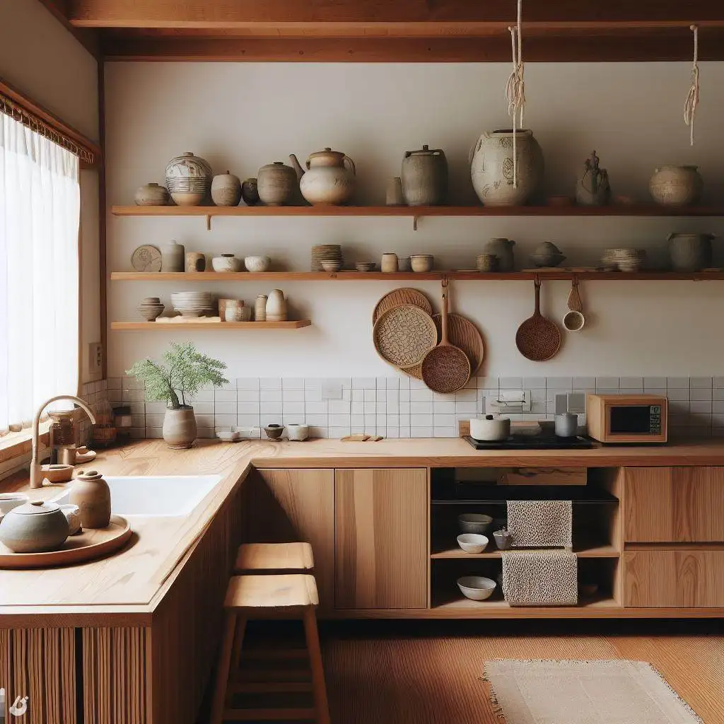 japandi-kitchen-with-homemade-ceramics-for-personal-touch