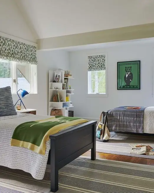 teens boy bedroom with two beds