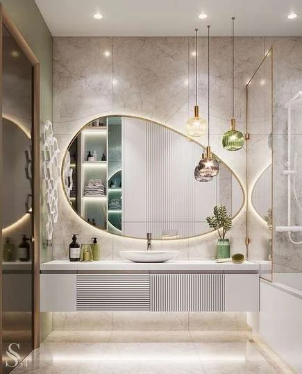 decorative mirror bathroom vanity