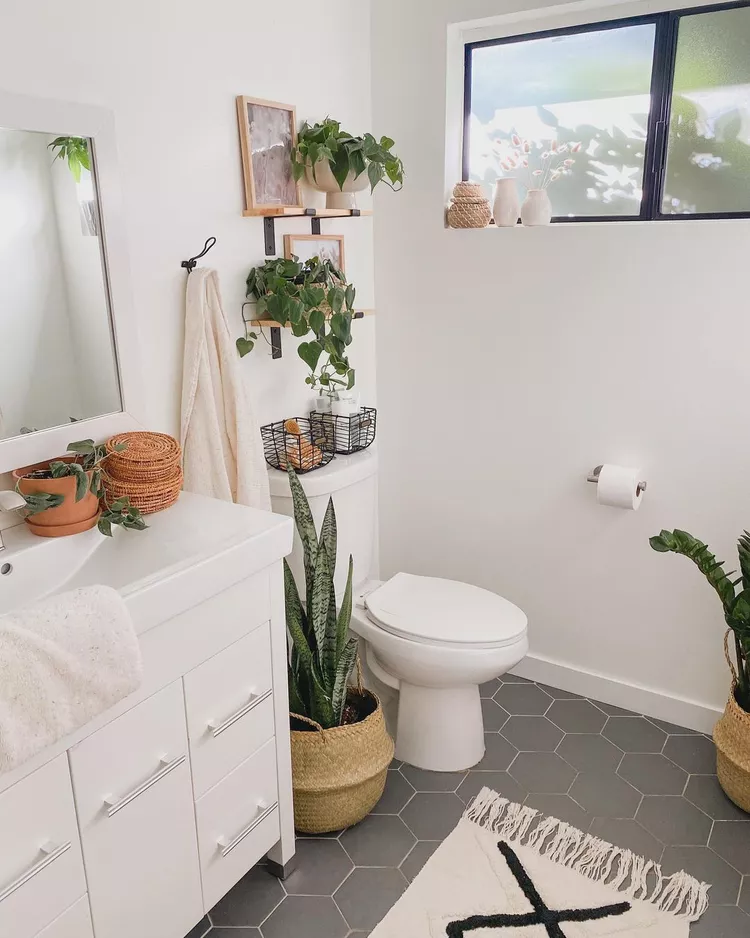 how to decorate a small bathroom like a design pro - white airy bathroom