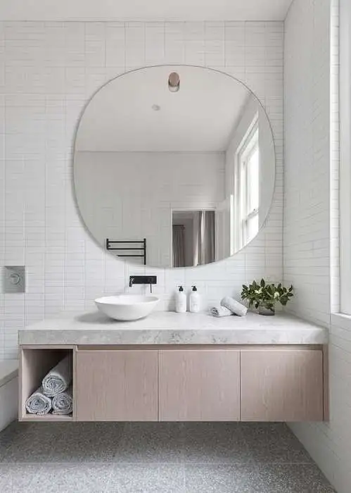 modern peach bathroom vanity