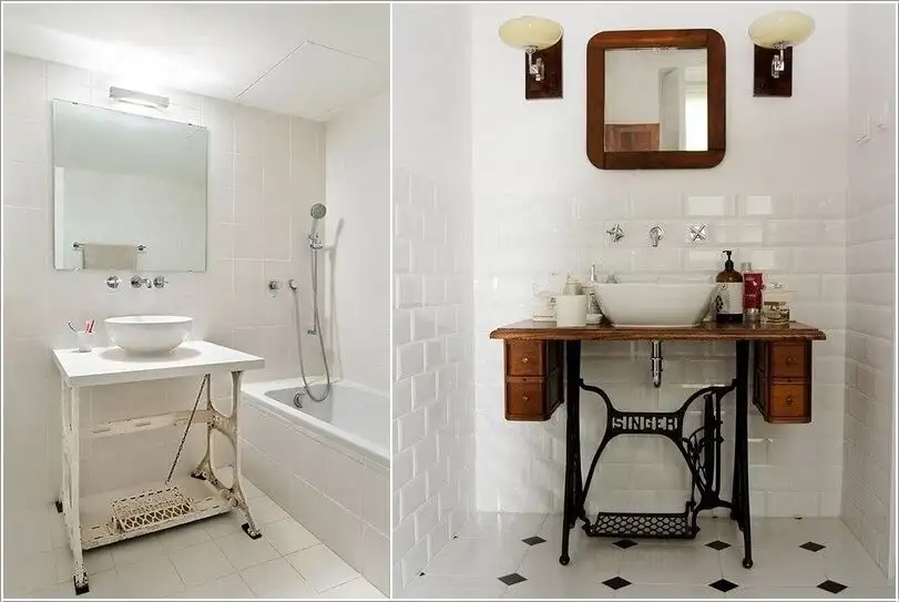 reuse and upcycle material for the bathroom
