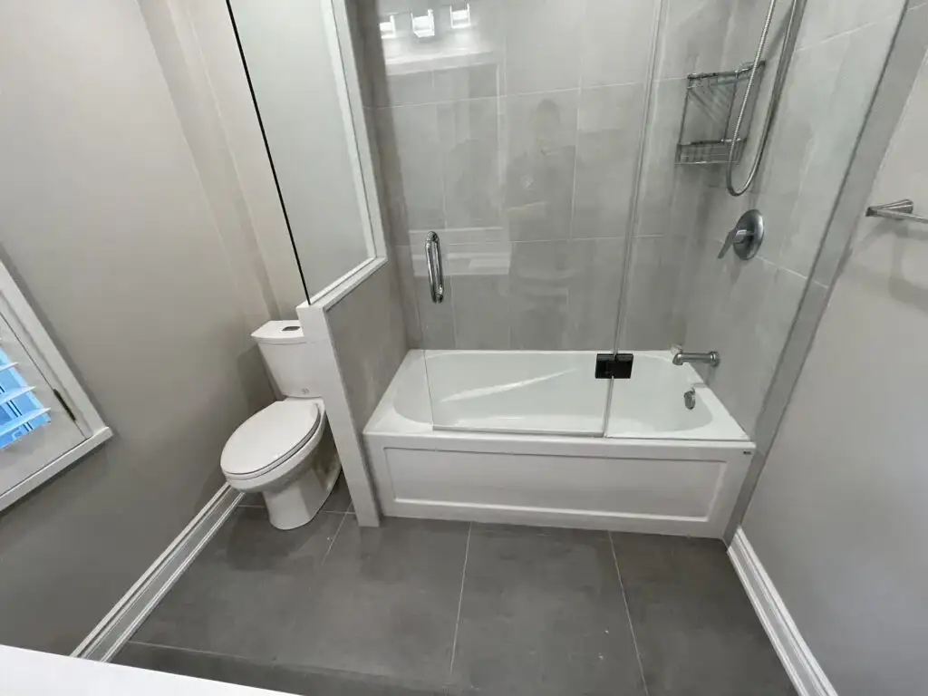 shower tub combo condo bathroom