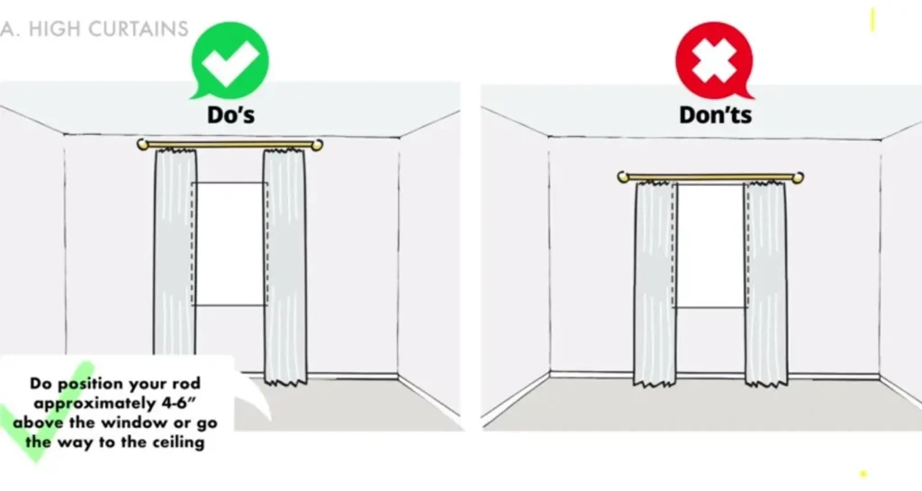 do's and don'ts while hanging curtains