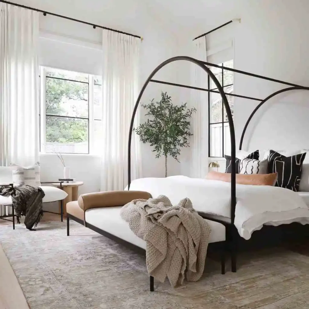 Mix Old And New elements in master bedroom