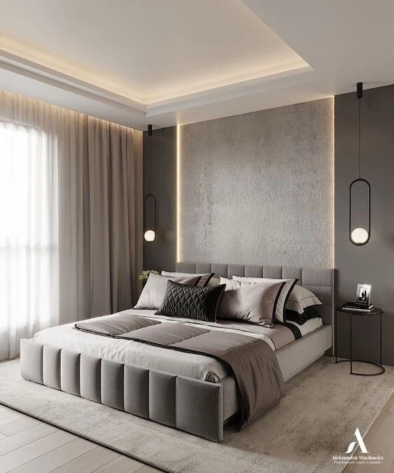 Timeless Gray master bedroom