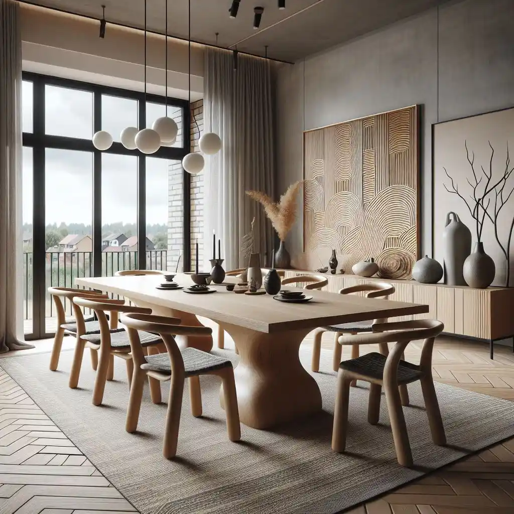japandi-dining-room-with-a-dining-table-with-sculptural-legs