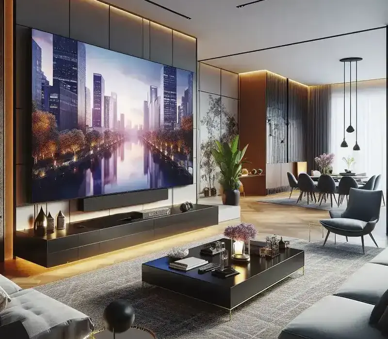 latest living room design trends tech-integrated smart space