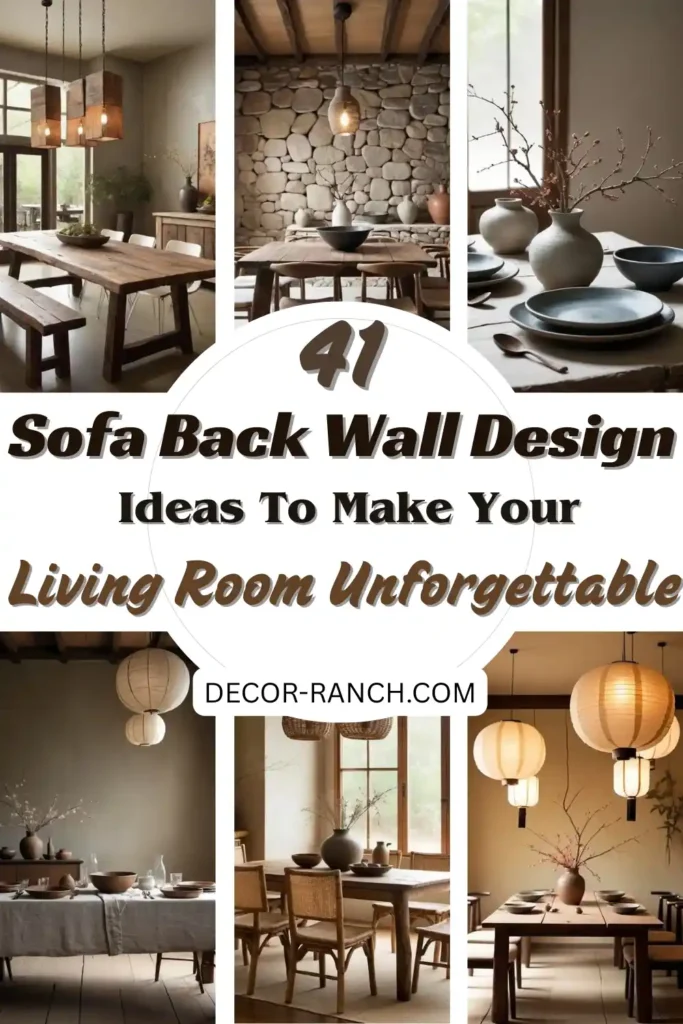 Sofa back wall design