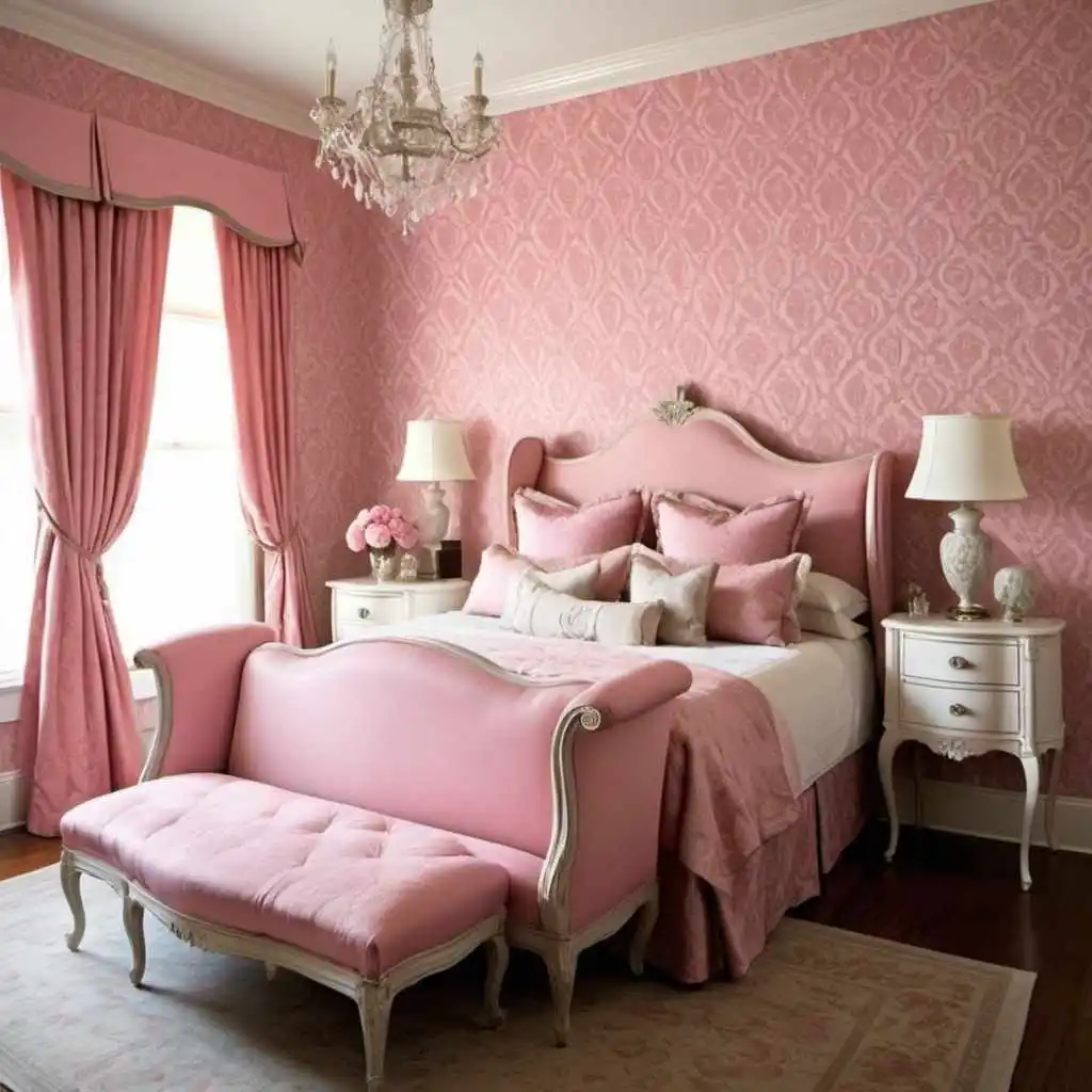 Damask Pattern pink wallpaper background wallpaper