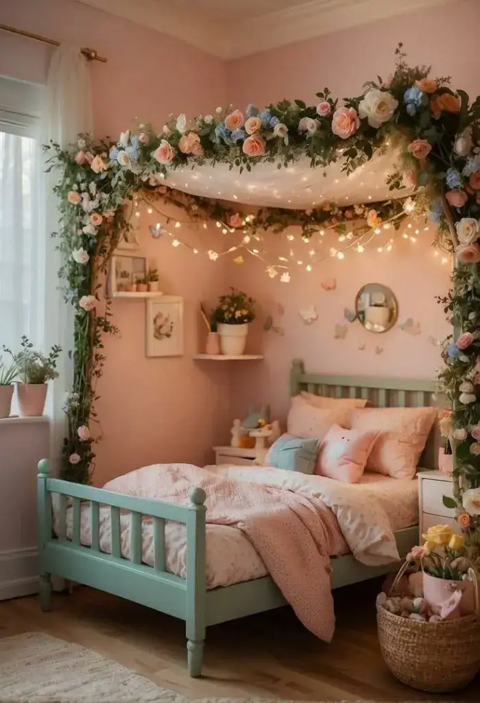 Garden-Canopy Bed Teen Girl bedroom