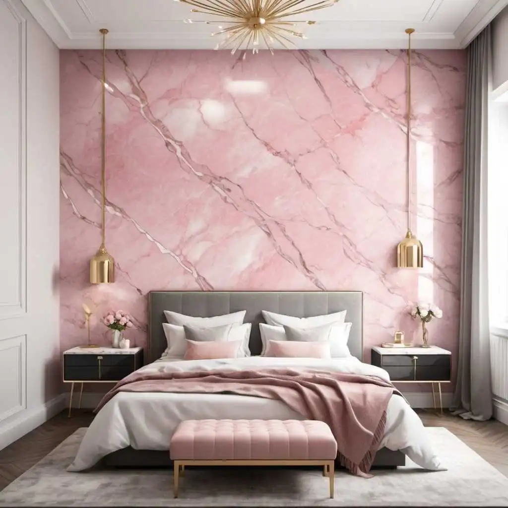 Pink Marble Wallpaper pink wallpaper background in the bedroom