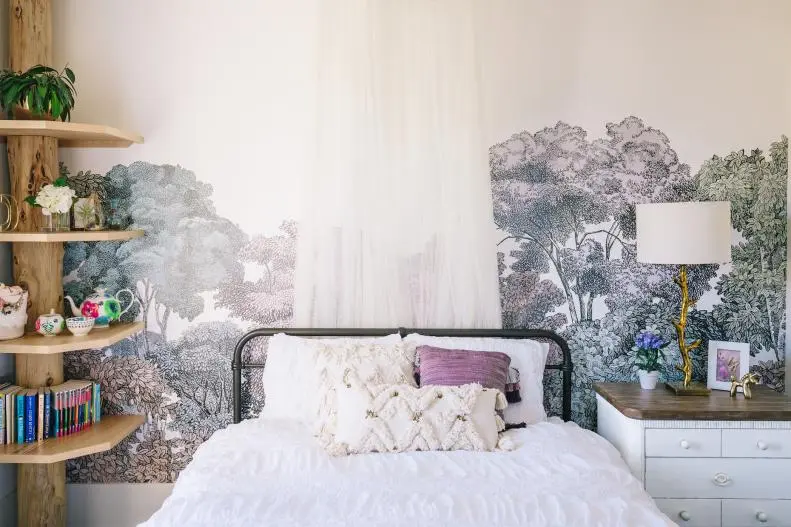 forest-inspired teen girl bedroom