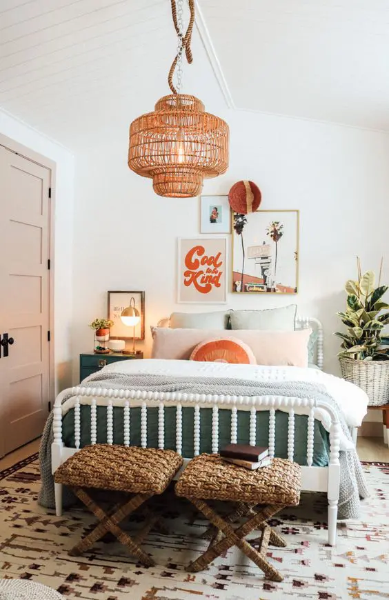 mid-century teen girl bedroom