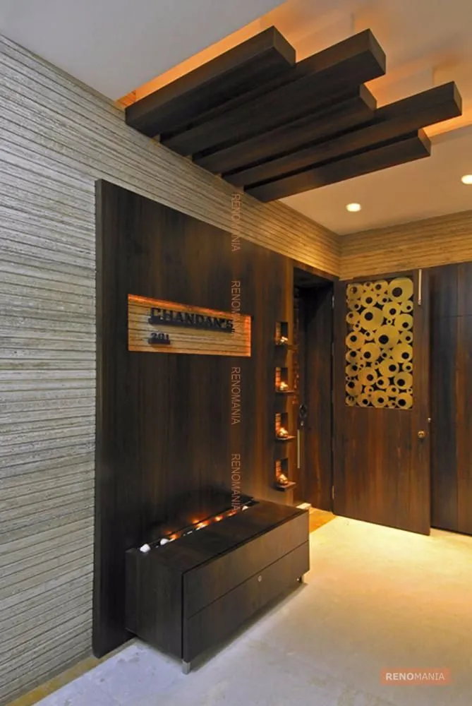 ambient lighting flat entrance lobby design