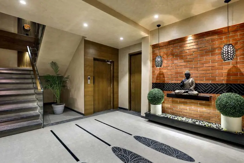 fusion of modernity flat entrance lobby design