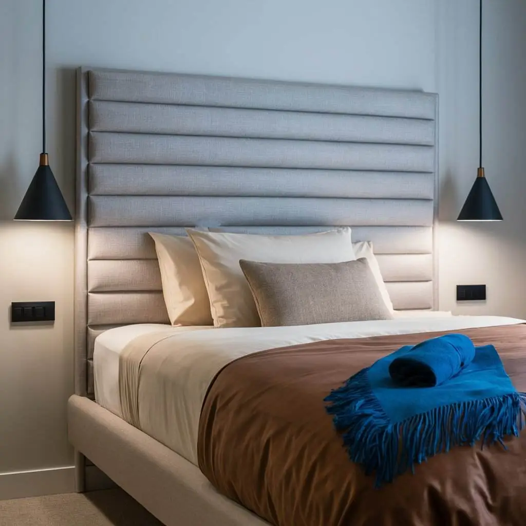 horizontal padding bed headboard design