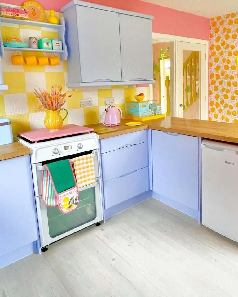 yellow lemon kitschy kitchen