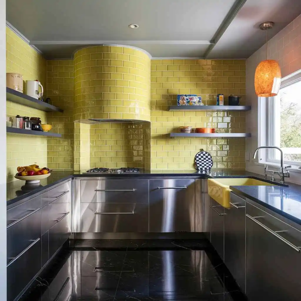 a stunning modern citron kitchen design color