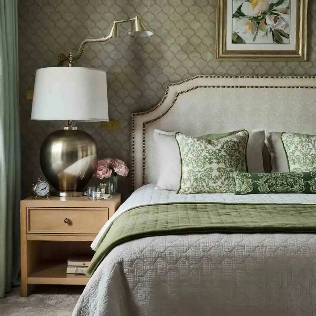 linen pale taupe moss bedroom