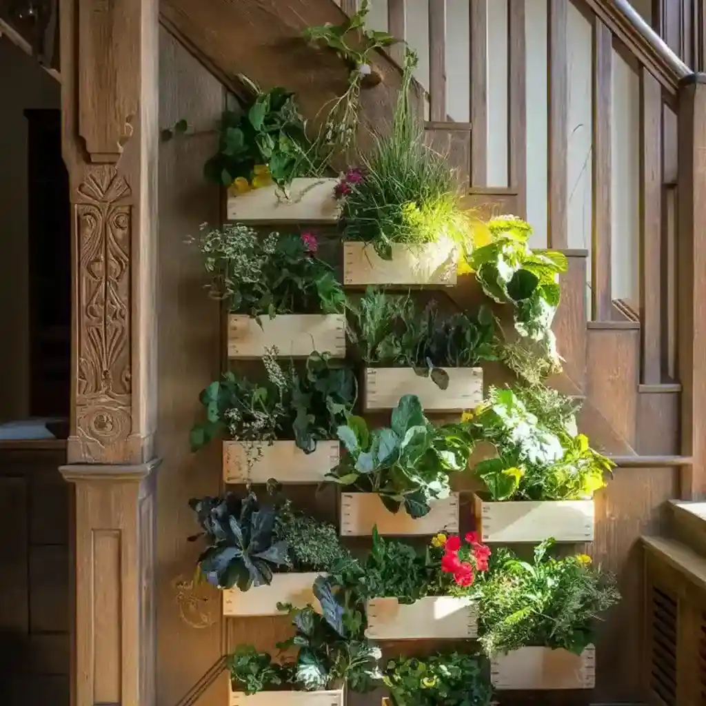 Vertical Garden from Wooden Crates