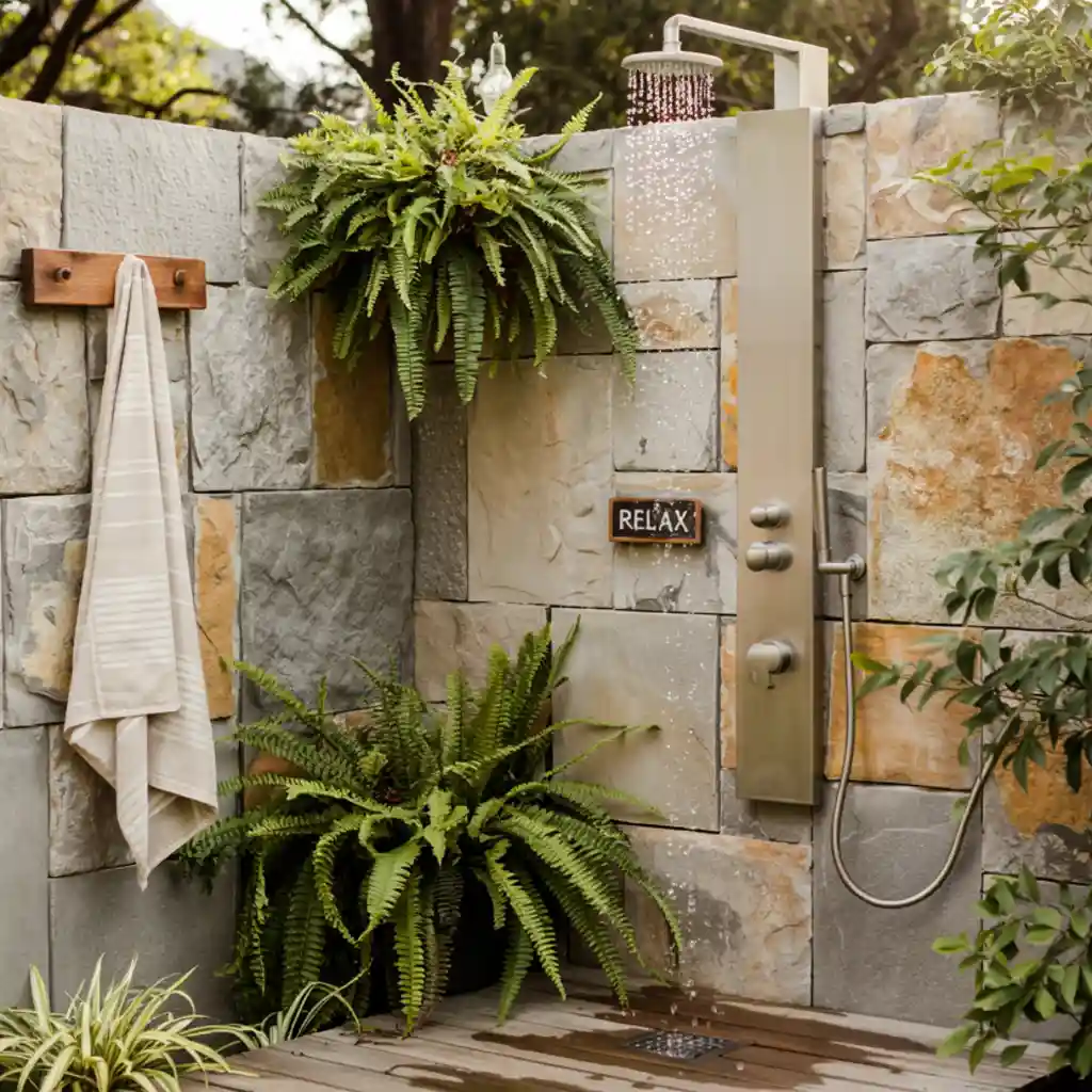 Courtyard Outdoor Shower