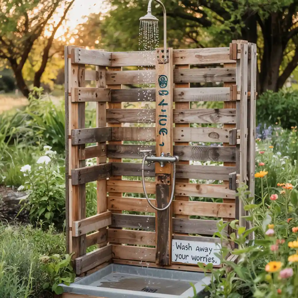 DIY outdoor shower
