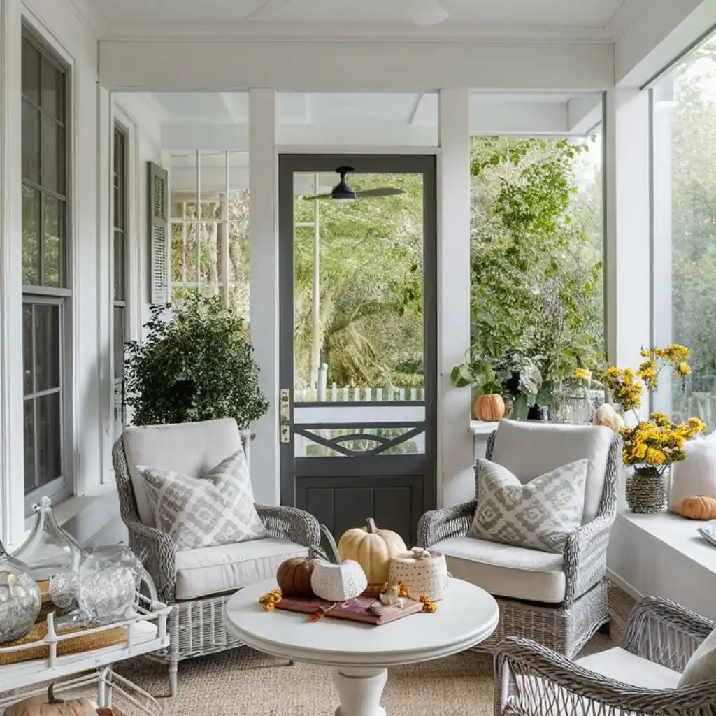 Farmhouse Look screen-in porch
