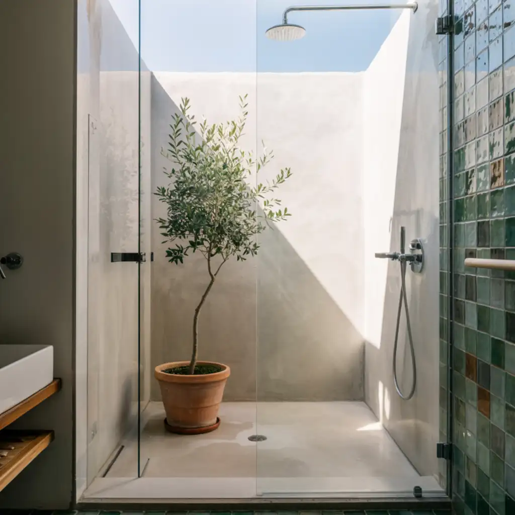 Indoor-Outdoor Shower