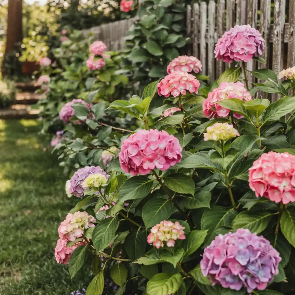 Lush garden in the small backyard