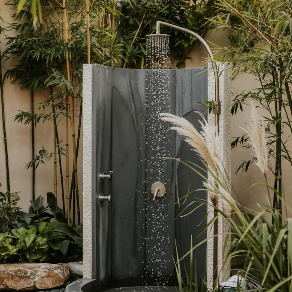 Rock Garden Outdoor Shower