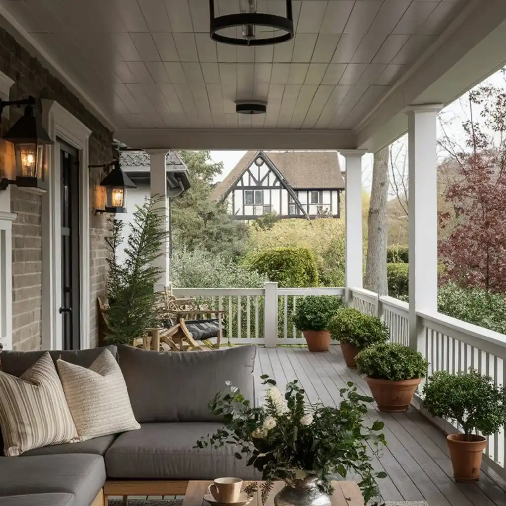 Upstairs covered porch