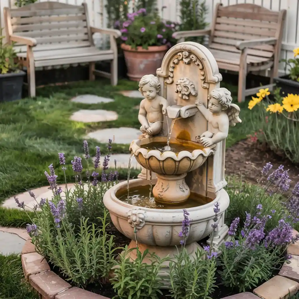 backyard fountain