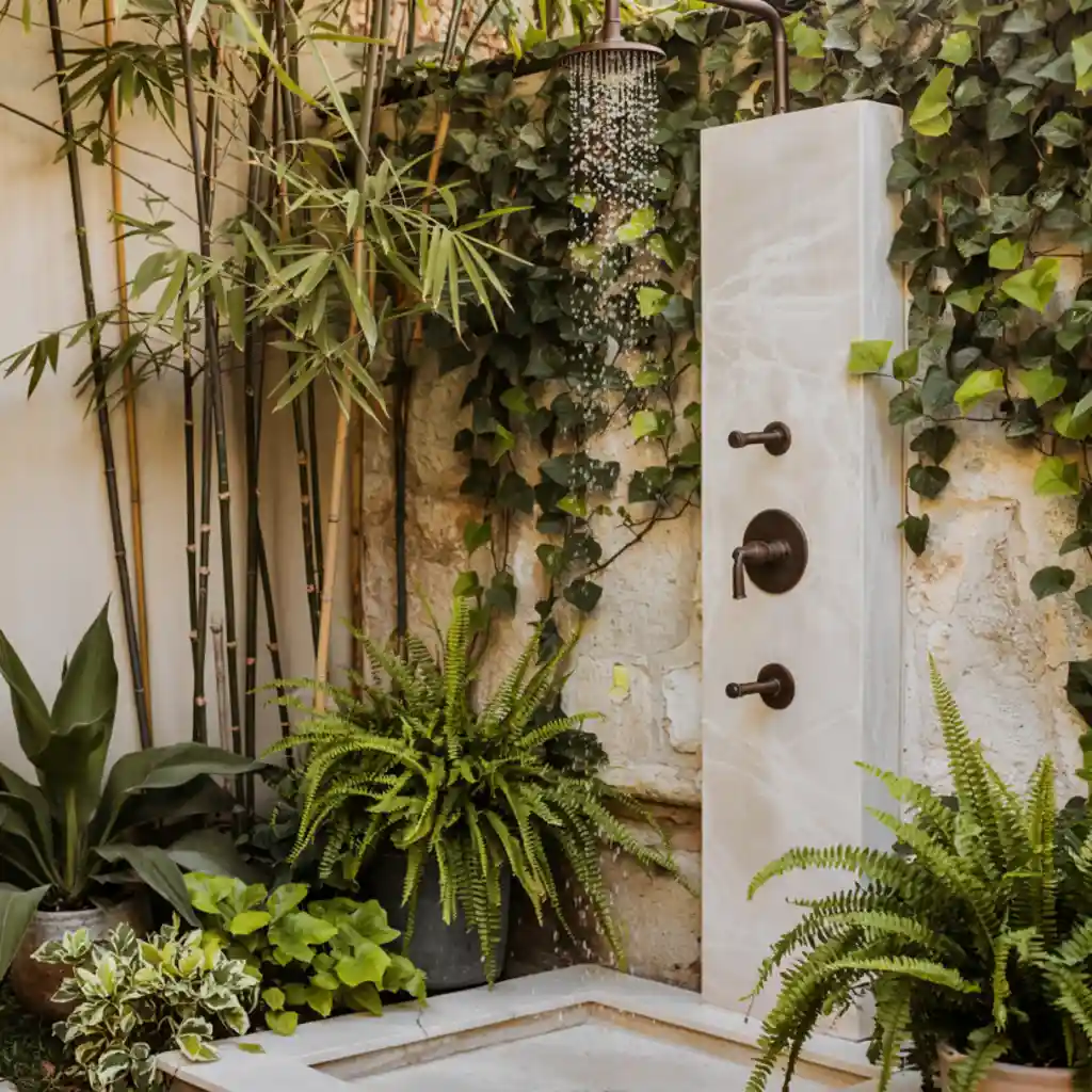 backyard shower