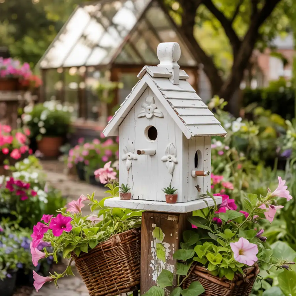 birdhouse in the small backyard