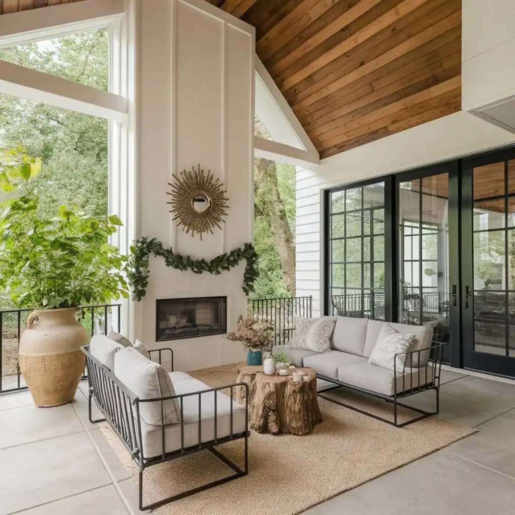 modern farmhouse covered porch