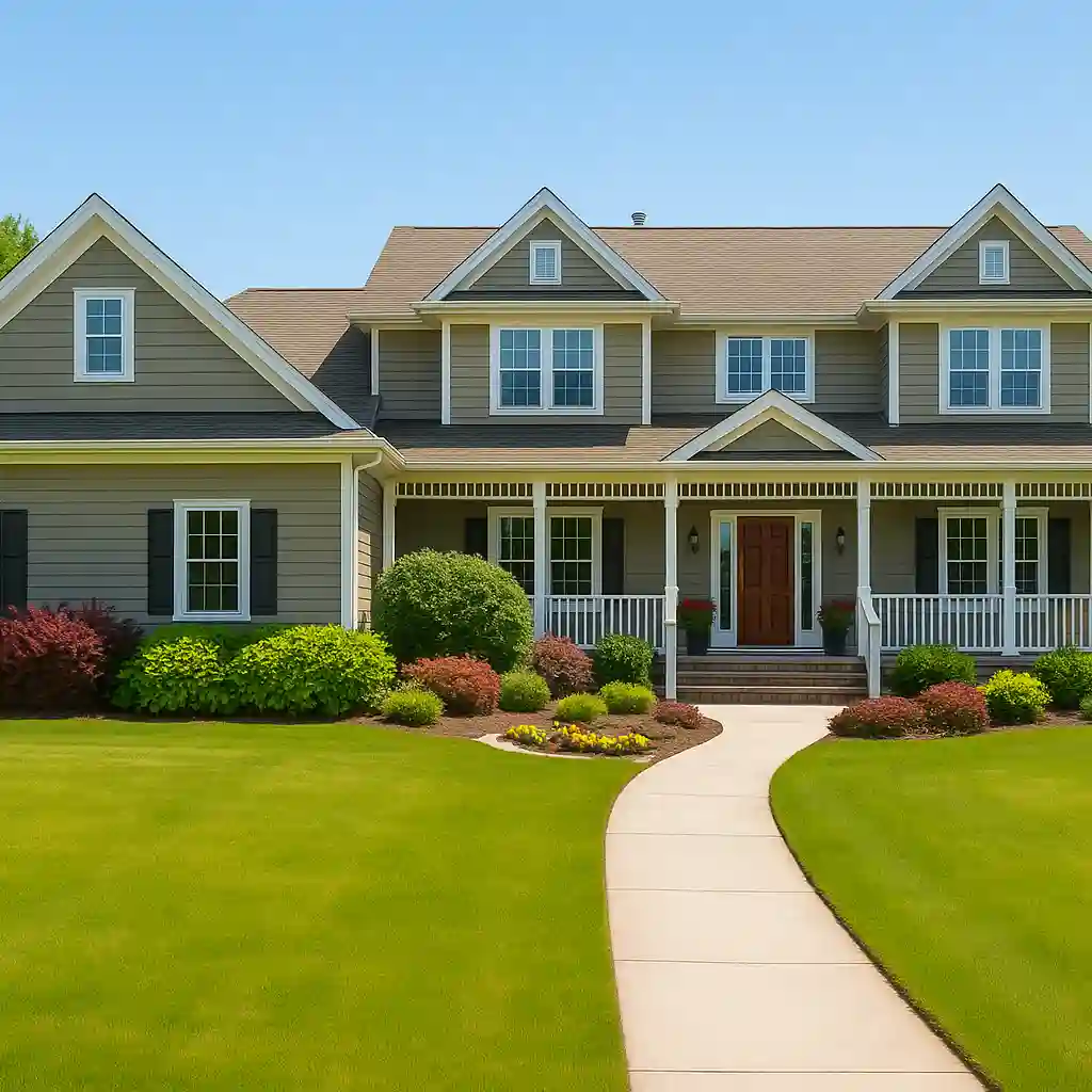 simple wraparound porch