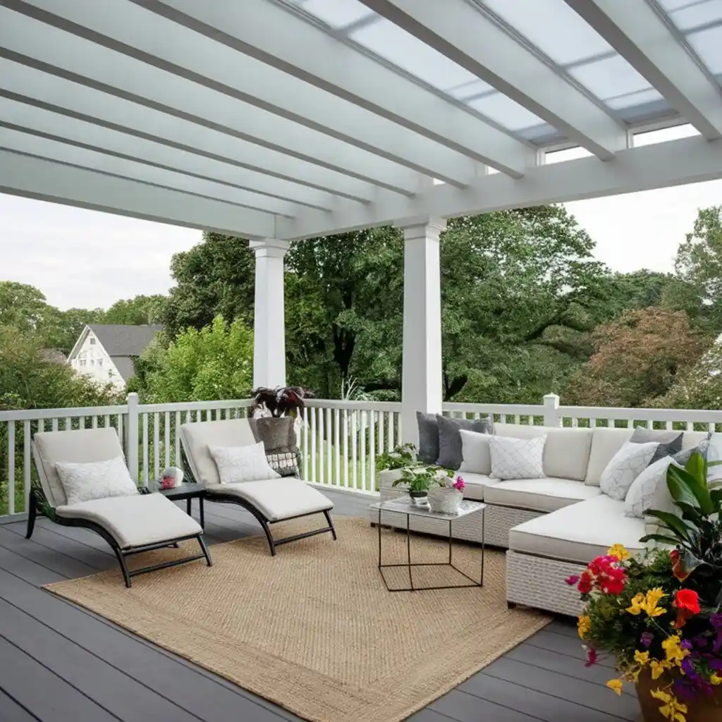 wall mounted pergola porch